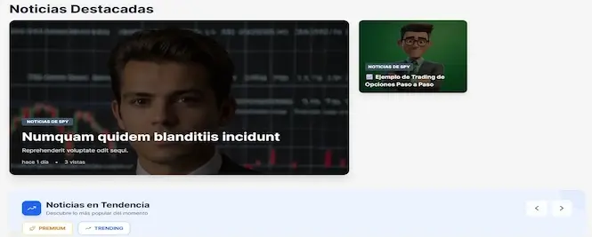 Plataforma de noticias financieras y análisis de opciones en español OptionRocket
